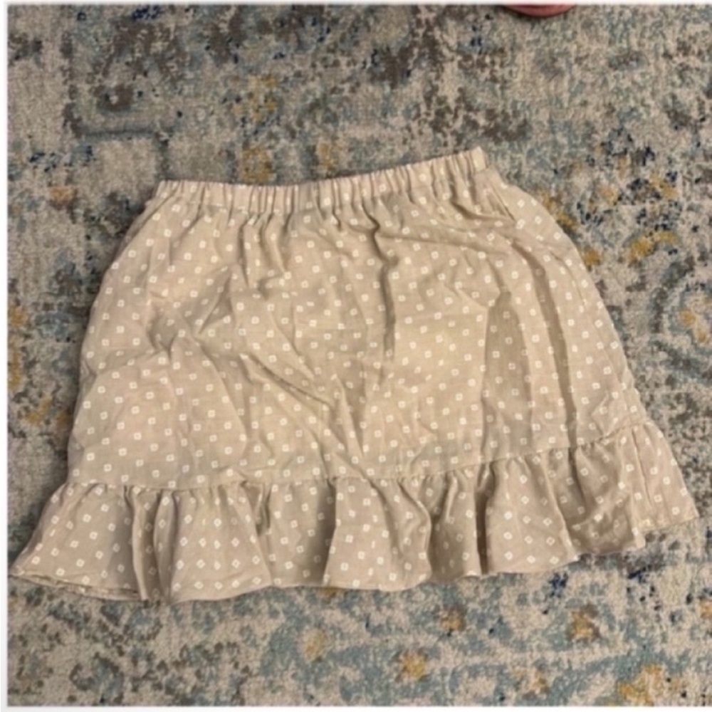 Princess Polly Polka Dot Ruffle Hem Mini Skirt